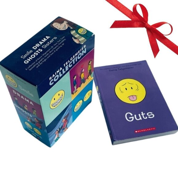 📚 LOT: The Raina Telgemeier Box Set - Smile, Drama, Sisters, Ghosts + Guts 🎨✨ - Picture 1 of 16